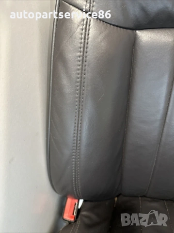 Предна седалка лява кожа черна за Volkswagen Touareg 3.0 TDI (2009), снимка 3 - Части - 54157945