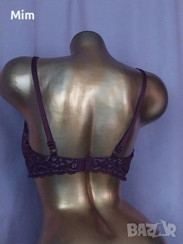 Hunkemoller 80 D Дантелен сутиен бордо , снимка 2 - Бельо - 54315991