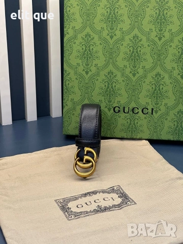 колан от естествена кожа в кутия Gucci 3см