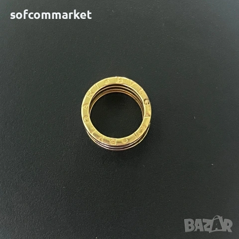Златна халка Bvlgari – 7,05 гр. (Размер 55), снимка 5 - Пръстени - 55113478