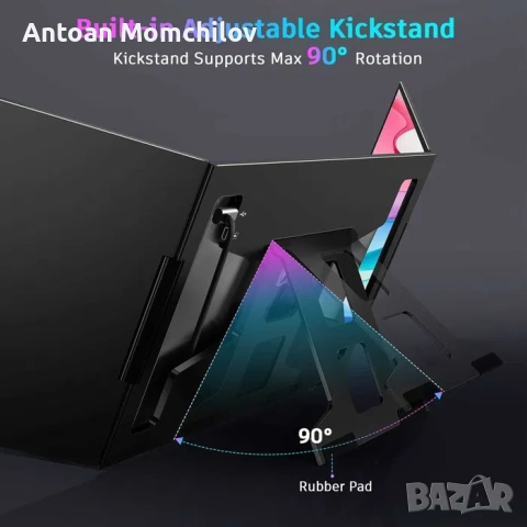 Монитор екстендър QQH Z80A 39.6 см FHD двоен, снимка 4 - Монитори - 54805372