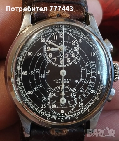 Chronograph cal. Venus 140 Juvenia , снимка 2 - Антикварни и старинни предмети - 55232068