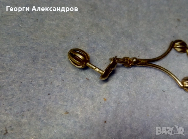 СТАРИННА БЕЛ ЕПОК Епоха ФРЕНСКА СРЕБЪРНА ОБЕЦА / ПЕНДАНТ с ЖЪЛТА ПОЗЛАТА СРЕБРО 800 Проба МАЙСТОРСКА, снимка 5 - Антикварни и старинни предмети - 54904573