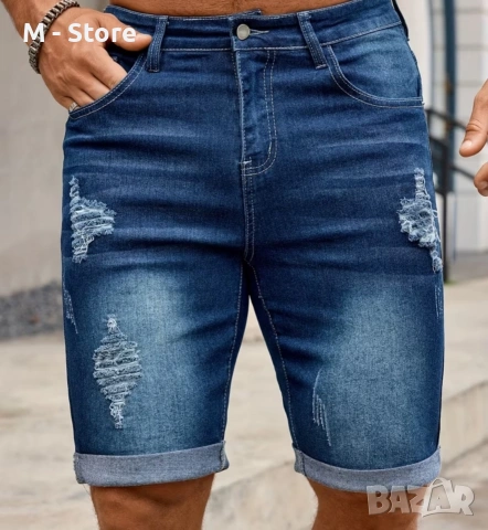 Мъжки дънкови къси панталони, снимка 2 - Къси панталони - 54657071