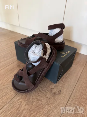 Дамски сандали Massimo Dutti с каишка около глезена, снимка 5 - Дамски ежедневни обувки - 55363781