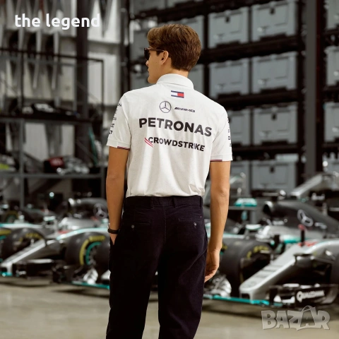 Mercedes-AMG PETRONAS 2024 Mens Team Polo - White, снимка 2 - Спортни дрехи, екипи - 54981225