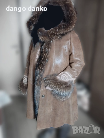 кожено палто \ норка, снимка 3 - Палта, манта - 54046110