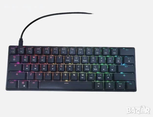 GK61 Mechanical Gaming Keyboard 60 Percent | 61 RGB Rainbow LED Backlit, снимка 3 - Геймърски - 55484136