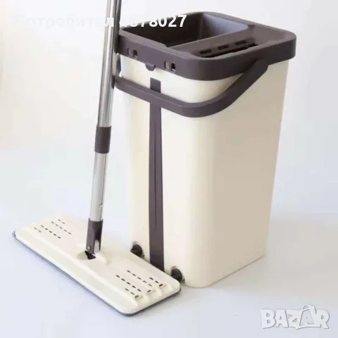 Компактен квадратен моп с кофа GGL MOP / Лесно достигате труднодостъпните места под дивана и леглото, снимка 5 - Други - 55458382