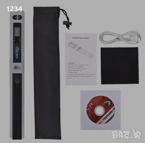 Преносим мини ръчен скенер за документи A4 – скенер за книги с поддръжка на JPG и PDF формат