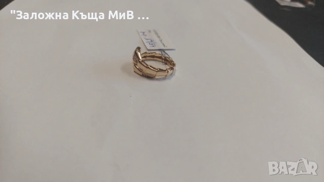 Златен пръстен (змия) 2.75гр 14к р-р 14/54мм, снимка 3 - Пръстени - 54026887