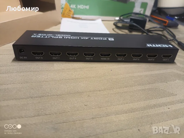 TCNEWCL 4K HDMI сплитер 1 към 8 едновременни изхода 1 x 8 HDMI видео и аудио , снимка 6 - Приемници и антени - 55646653