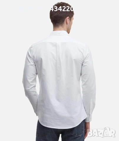 риза Barbour Oxford Tailored Shirt White, снимка 4 - Ризи - 55224193