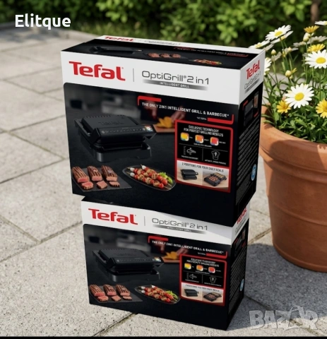 Интелигентен Грил и Барбекю (2100W) Tefal OptiGrill, 2in1