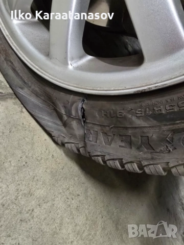 4 бр. алуминиеви джанти 205/55 R16 за Пежо/Ситроен + 3 бр. зимни гуми Goodyear ДОТ 2021, снимка 4 - Гуми и джанти - 54581858