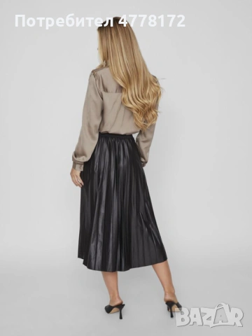 Черна пола на VILA, снимка 6 - Поли - 53983221