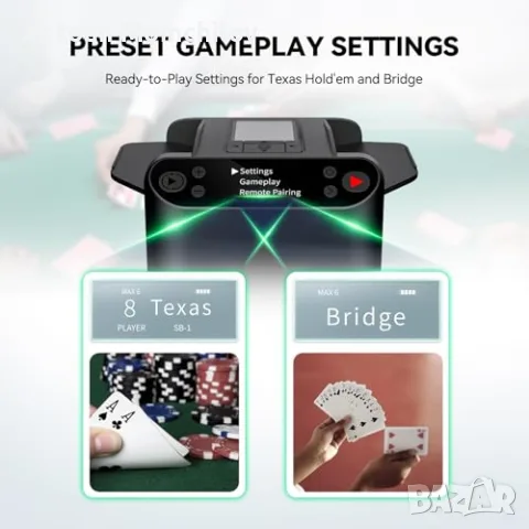 Разбърквач карти KPAW MAX 6 2-in-1 Automatic Card Shuffler Dealer, снимка 3 - Друга електроника - 55409899
