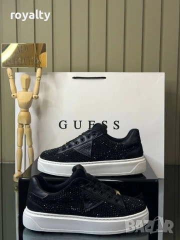 Guess Нови Дамски Черни Маратонки Гес 