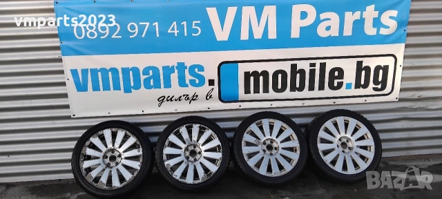 18" джанти Audi 5x112 et48 8J с зимни гуми, снимка 2 - Гуми и джанти - 54905163