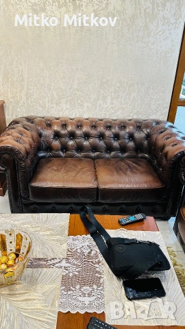 Комплект дивани честарфилф, снимка 2 - Дивани и мека мебел - 55071044