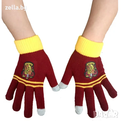 Зимни ръкавици Harry Potter Gryffindor с тъчскрийн функция – Бродиран герб, Универсален размер 10163