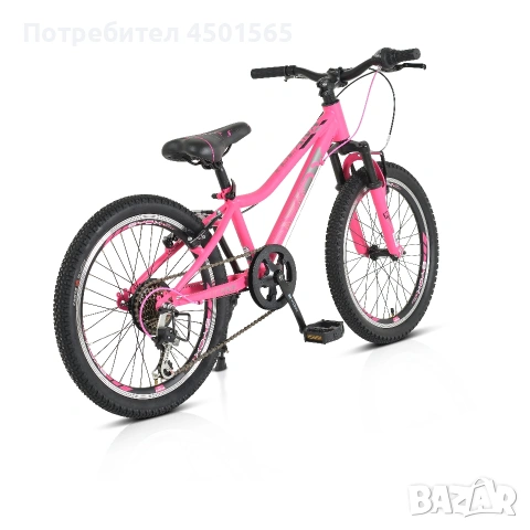 Велосипед със скорости 20" Tucana розов , снимка 3 - Детски велосипеди, триколки и коли - 54779014