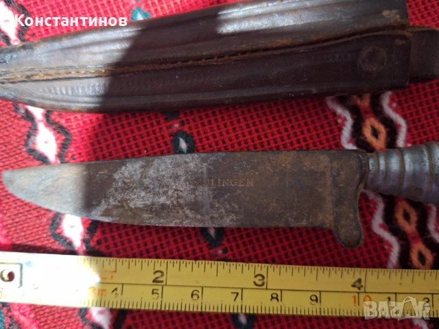 Немски ловджийски окопен нож SOLINGEN, снимка 4 - Антикварни и старинни предмети - 54367966