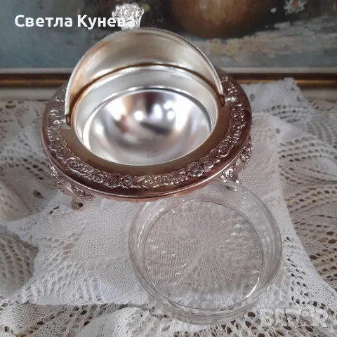 Винтидж английски съд за масло или хайвер, снимка 6 - Аксесоари за кухня - 55597356
