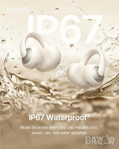 Baseus Безжични Open Ear слушалки, LDAC Hi-Res Audio, IP67, AI микрофон, 55 часа батерия, снимка 5 - Bluetooth слушалки - 54924159