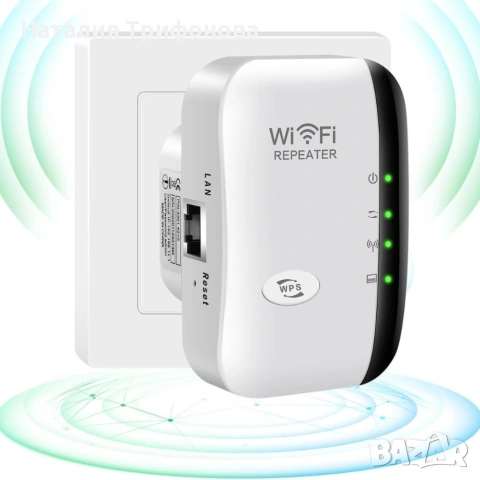 Wi-Fi Repeater 300Mbps – Усилвател и разширител на Wi-Fi сигнала с LAN порт, снимка 4 - Друга електроника - 55164473