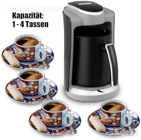 Автоматична машина за турско кафе 4 чаши 400W 250ml, снимка 6 - Кафемашини - 55184538