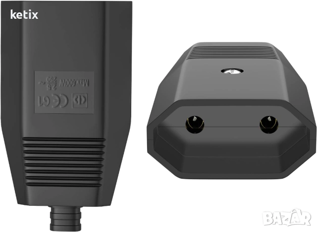 Прав плосък щепсел 230V ,комплект 2 броя