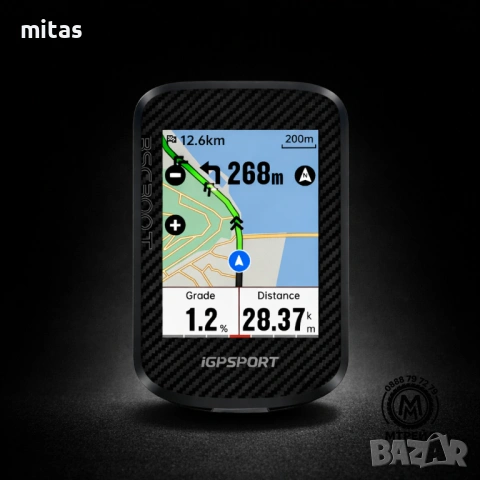 GPS вело компютър IGPSPORT BSC-300T, 2.4" тъчскрийн дисплей (320x240), Тегло: 67г, Bluetooth, снимка 4 - Аксесоари за велосипеди - 53198330