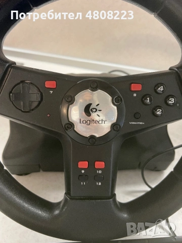 Волан и педали Logitech Formula, снимка 2 - Джойстици и геймпадове - 54596154
