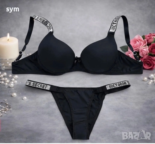 Сет бикини с камъни Swarovski VS Victoria , снимка 2 - Бельо - 54323347