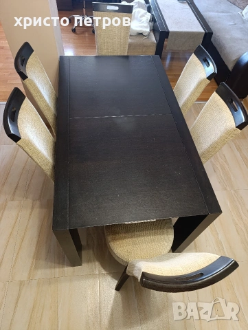 Разтегателна маса и 6 стола