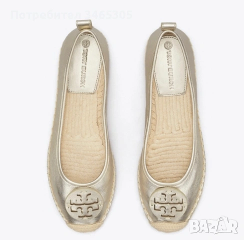 Tory Burch дамски еспадрили златни 37, снимка 9 - Дамски ежедневни обувки - 54663635