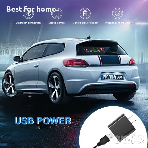 LED матричен панел Bluetooth APP Control USB 5V гъвкав LED екран превъртащ се текстов шаблон , снимка 6 - Друга електроника - 55603953