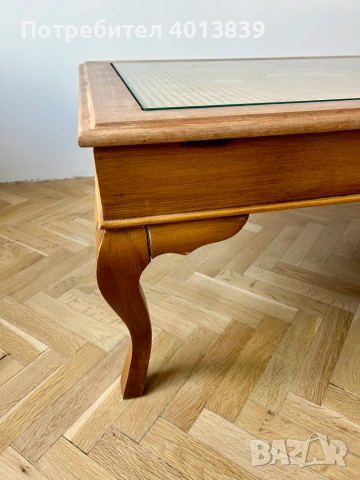 Маса от масив 120 х 70 х 43 см, снимка 3 - Маси - 55123555