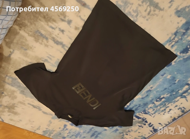 Оригинална тениска с къс ръкав Fendi размер S, черна, снимка 2 - Тениски - 54555443