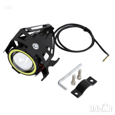 Фар за мотор/ скутер, диоден с лупа, 9-12W, 12V–60V, 1200LM, снимка 6 - Аксесоари и консумативи - 32123351