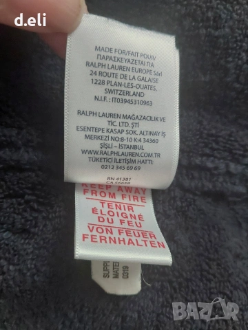 Ralph Lauren Original Size XL 100% Памук Нов хавлиен халат, снимка 5 - Други - 54940594
