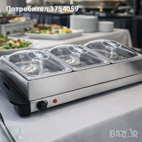 Електрически нагревател за бюфет 2 в 1 - винаги топла храна, снимка 4 - Друго търговско оборудване - 55179333