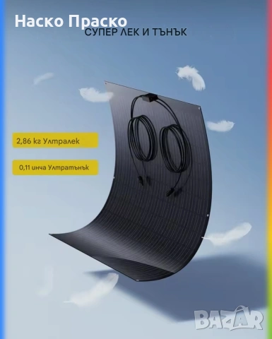 Соларен панел 240w пластичен, снимка 11 - Къмпинг осветление - 55018471