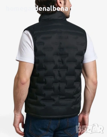 Мъжки елек JACK&JONES ватиран водоустойчив черен сив L XL XXL без ръкави, снимка 4 - Спортни дрехи, екипи - 54486901