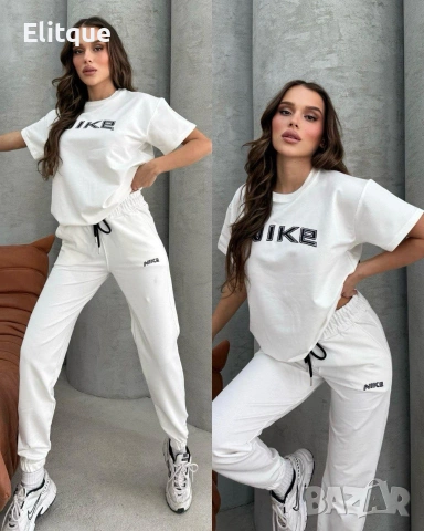 Дамски спортен комплект от две части – тениска и долнище "Nike", снимка 2 - Спортни екипи - 54589722