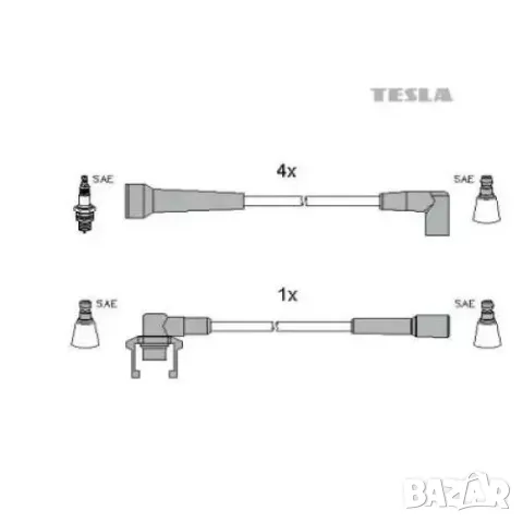 Кабели за свещи к-т за RENAULT R19/R21 1.7 № T311S, снимка 3 - Части - 55569231