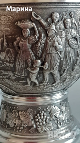 Чаши за вино и ракия от калай 150 мл,  Antik*Vintage #58, снимка 3 - Антикварни и старинни предмети - 54550582