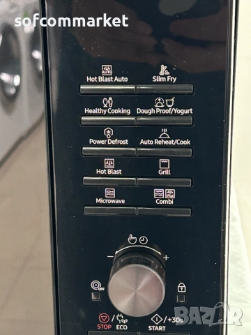  Комбинирана микровълнова фурна Samsung MC2BM6035KK/EG (С горещ въздух и Грил) – Отлично състояние!, снимка 4 - Микровълнови - 54566700