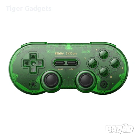 8BitDo SN30 Pro Special Edition Jade Green – безжичен ретро геймпад с Hall Effect джойстици, снимка 2 - Аксесоари - 54551540